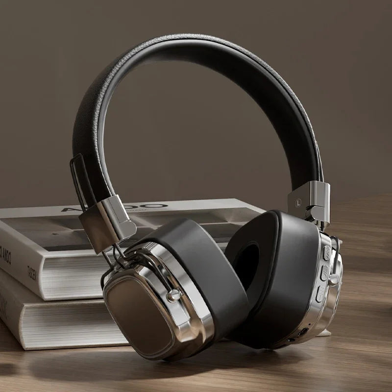 Headset Bluetooth Retro Over-Ear – Som Estéreo, Dobrável, Bluetooth 5.3