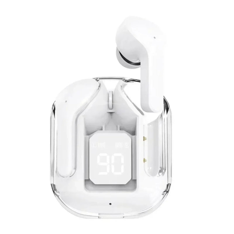 Mini Earbuds Sem Fio TWS – Som Estéreo, Bluetooth 5.3 e Display LED