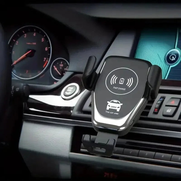 Carregador de Carro Sem Fio com Suporte por Indução – Rápido e Prático