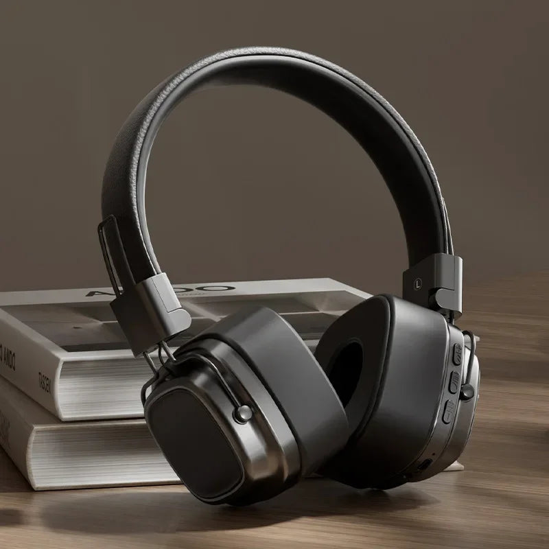 Headset Bluetooth Retro Over-Ear – Som Estéreo, Dobrável, Bluetooth 5.3