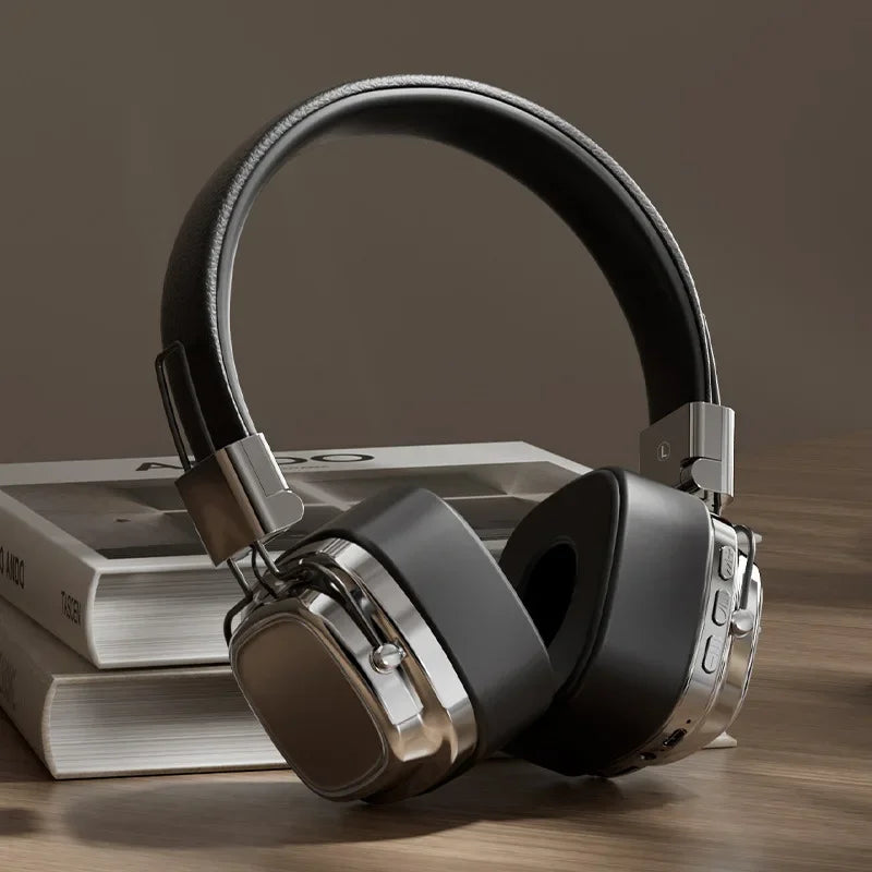 Headset Bluetooth Retro Over-Ear – Som Estéreo, Dobrável, Bluetooth 5.3