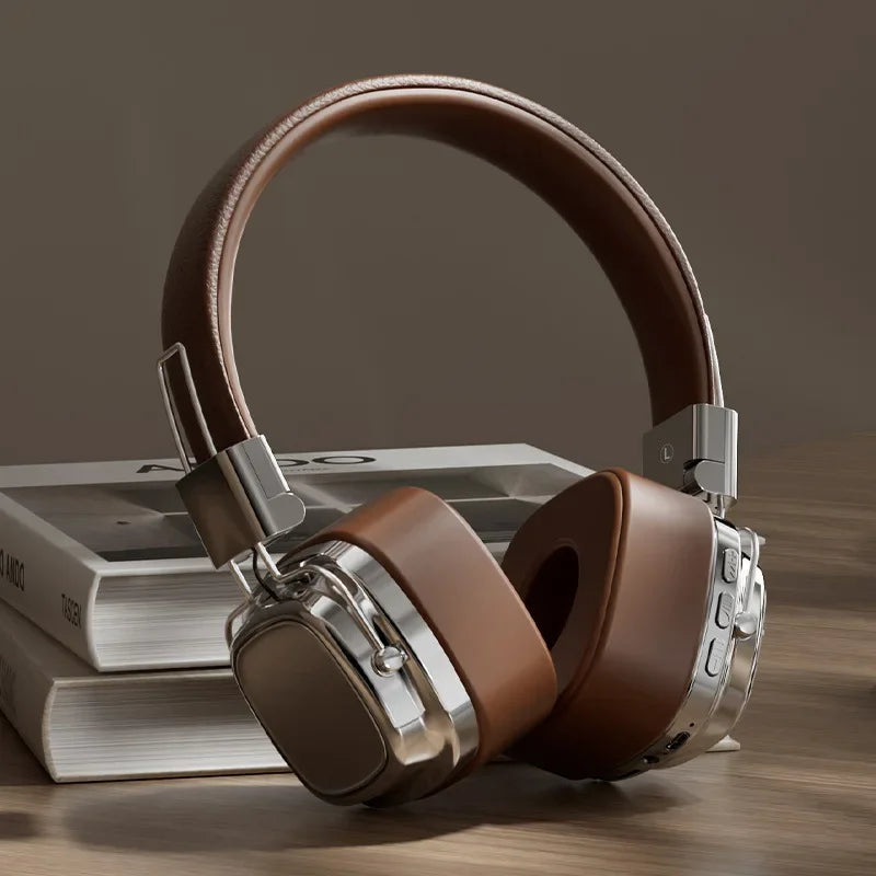 Headset Bluetooth Retro Over-Ear – Som Estéreo, Dobrável, Bluetooth 5.3